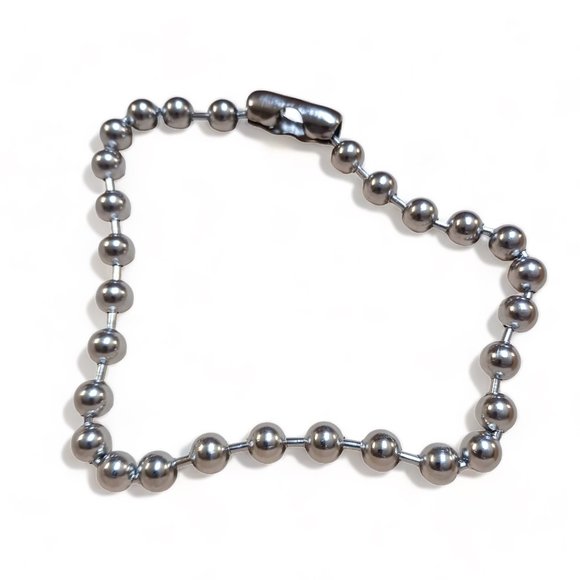 Oversized Chunky 10mm Stainless Steel Ball Bead Choker Necklace - Picture 4 of 7